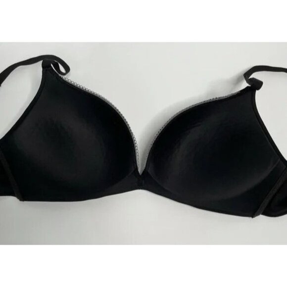 Calvin Klein Naked Glamour Wirefree Shaping Contour Bra 36C Black F3319 Padded - Picture 3 of 7
